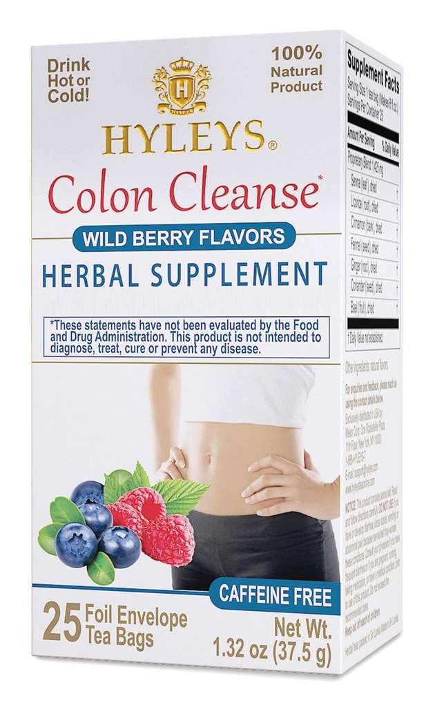 Hyleys Τσάι Colon Cleanse Άγρια μούρα (1 πακέτο)