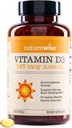 NatureWise Vitamin D3 5000iu (125 mcg) 1 έτος προσφοράς για την υποστήριξη του ανοσοποιητικού, υγιής λειτουργία των μυών, και την υγεία των οστών - Μη-ΓΤΟ, Χωρίς γλουτένη σε βιολογικό επιπλέον παρθένο ελαιόλαδο, (Mini Softgel), 360 κόμης