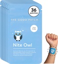 The Good Patch Nite Owl Patch, Natural Sleep Patch Support for Kid Bedtime with Tart Cherry, χαμομήλι, και Skullcap, Plant Powered, Content Release (36 Total Patches)