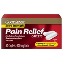 GoodSense Extra Strength Pain Relief, Acetaminophen Caplets, 500 mg, 50 Count