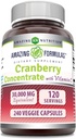 Amazing Formulas Cranberry Συμπυκνωμένο 30.000 mg με συμπλήρωμα βιταμίνης C 