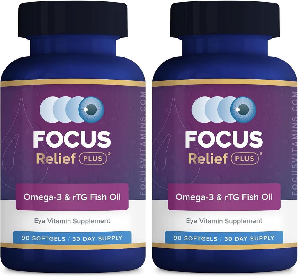 Focus Relief Plus Dry Eye Formula (180 ct. 60 Day Supply) Συμπλήρωμα Ωμέγα 3 - Συμπλήρωμα Dry Eye Relief - Ωμέγα 3 Fish Oil