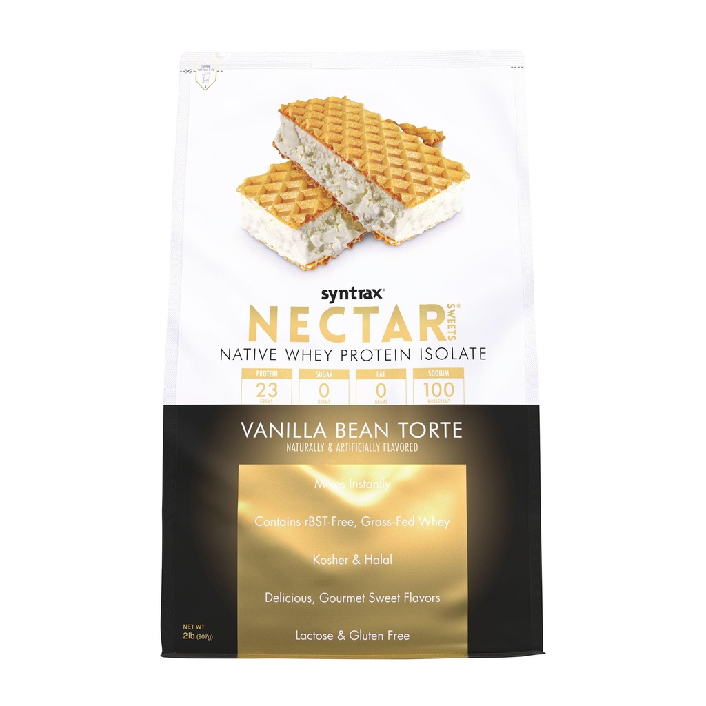 Syntrax Διατροφή Nectar Sweets, 100% Whey Isolate Protein Powder, Vanilla Bean Torte, 2 lbs