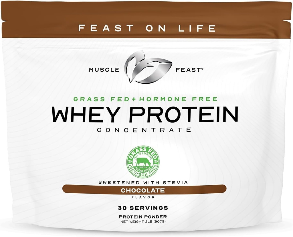 Μύες Fast Grass-Fed Whey Πρωτεΐνη συμπυκνωμένο σκόνη, Όλα τα φυσικά, χωρίς ορμονική πάστα Αυξημένη πρωτεΐνη Whey Σκόνη για γυναίκες & άνδρες, Καθαρό, μη-GMO & χωρίς γλουτένη συμπυκνωμένο Whey - Σοκολάτα, 2lb