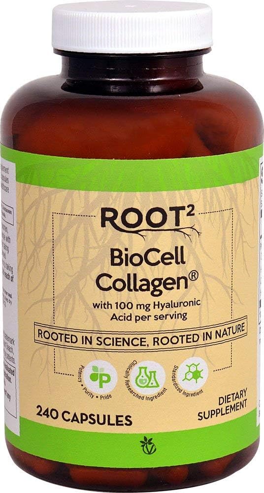 Vitacost ROOT2 BioCell Collagen Με Υαλουρονικό Οξύ -- 100 Milligram ανά υπηρεσία - 240 κάψουλες