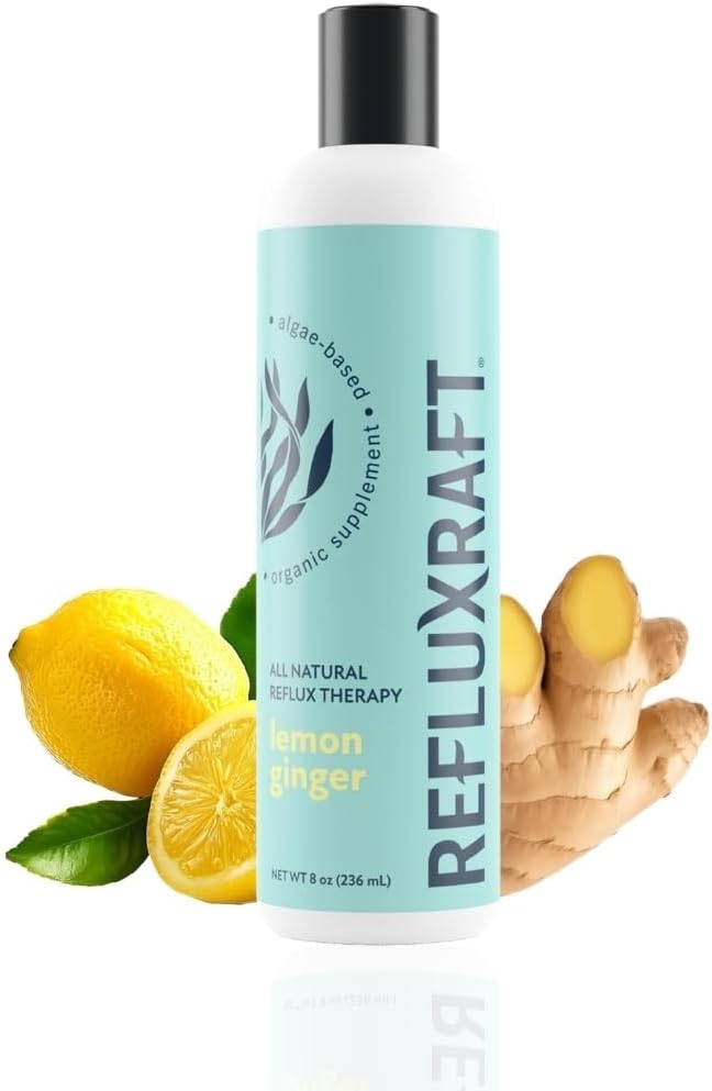 Θεραπεία αναρρόφησης οξέος με οργανικό αλγινικό, ταχείας & μακράς διάρκειας φύτρα, LPR & Digestion Symptom Support, Zero Sugar, Χωρίς γλουτένη, χαμηλής περιεκτικότητας νάτριο, λεμόνι Ginger Γεύση, 47 Gel εξυπηρετούν, 8 OZ μπουκάλι