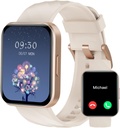 RUIMEN Smart Ρολόγια για γυναίκες άνδρες (Απάντηση/Κάντε κλήσεις) Συμβατό με iPhone / Ανδροειδή τηλέφωνα, 1.85" HD οθόνη Fitness Tracker Καρδιακός Ρυθμός Παρακολούθηση 100+ Sports Tracker Ρολόι Αδιάβροχο (Millky White)