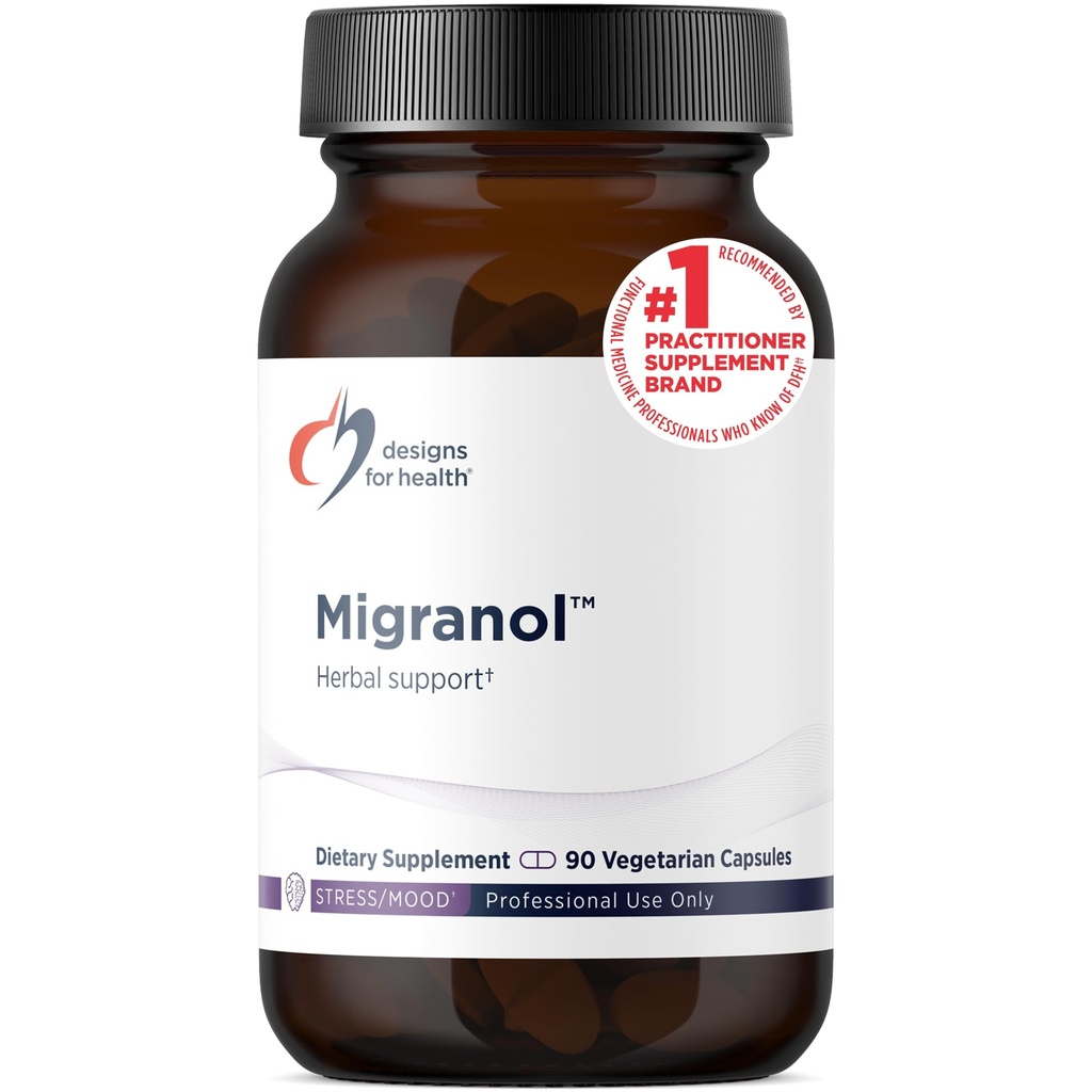 Σχέδια για την υγεία Migranol - Συμπλήρωμα Feverfew με Μαγνήσιο Malate, Κουρκουμίνη (Turmeric) εκχύλισμα, Δενδρολίβανο + B2 Ριβοφλαβίνη - Μη ΓΤΟ + Χωρίς γλουτένη (90 κάψουλες)