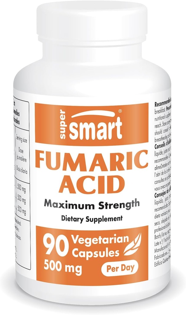 Supersmart - Fumaric Acid 500mg ανά ημέρα (Μέγιστη δύναμη) - Φυσικό συμπλήρωμα 
