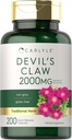Carlyle Devils Claw 2000 mg | 200 Capsules | Concentrated Root Extract | Devils Claw Herbal Supplement | Non-GMO, Gluten Free Supplement