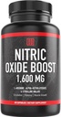 Nitric Oxide Booster Supplement, 1600mg Extra Strength L-αργινίνη, Citrulline Malate, και Alpha-Ketoglutarate (60 Count, 1 φιάλη)