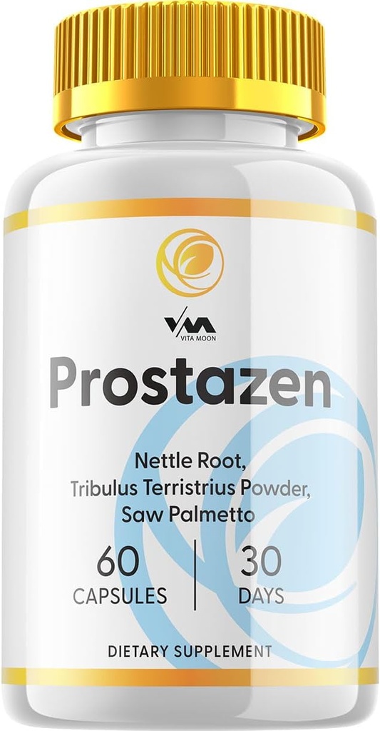 (1 Pack) Κάψουλες υποστήριξης Prostazen Prostate – Συμπλήρωμα χαπιών Prostazen, μέγιστη δύναμη, νέα βελτιωμένη πολυβιταμίνες Formulation, Prostazen Κριτικές, 60 κάψουλες