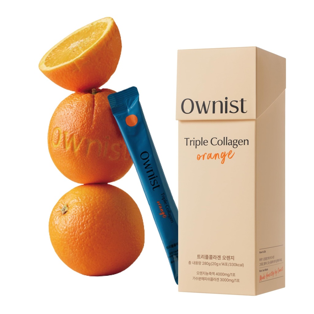 Ιδιοκτήτης Triple Collagen Liquid Packets On-The-Go - Πεπτίδια με υδρολυμένο θαλάσσιο κολλαγόνο, ελαστίνη, υαλουρονικό οξύ και βιταμίνη για υγιές δέρμα - Πορτοκαλί Γεύση - 14 Ατομικές συσκευασίες ραβδιού