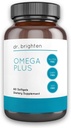 Dr. Brighten Omega Plus — 1600 mg EPA/DHA συμπλήρωμα ιχθυελαίου μη ΓΤΟ για την καρδιά, τον εγκέφαλο και το ανοσοποιητικό σύστημα — 60 Softgels