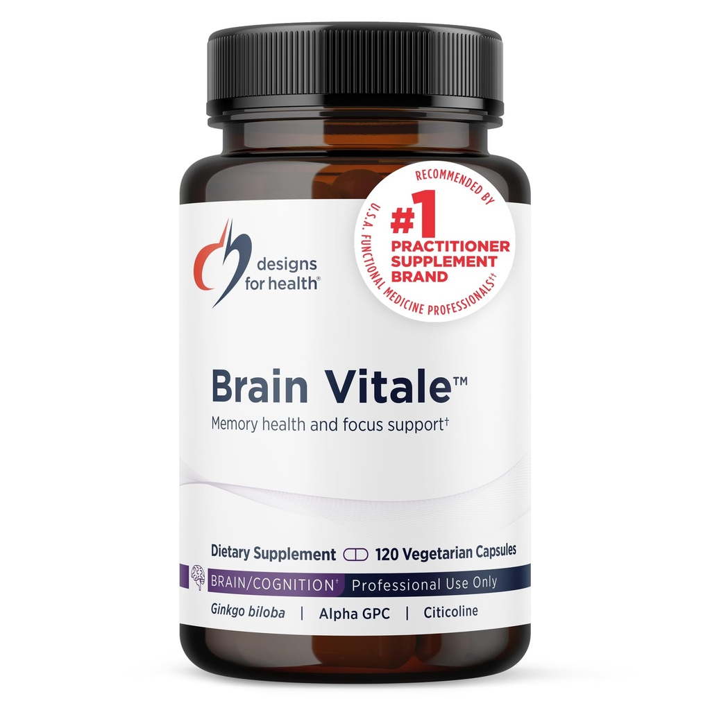 Σχεδιάζει για τον εγκέφαλο υγείας Vitale με Cognizin Citicoline - 'Nootropic' συμπλήρωμα για να βοηθήσει στη γνωμάτευση υποστήριξης, Mood + μνήμη με GPC Choline, Ginkgo + Acetyl L Carnitine HCL (120 κάψουλες)