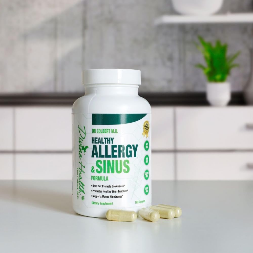 Divine Health Dr. Colbert, MD Healthy Sinus Formula Allergy & Sinus Support | 60 Servings