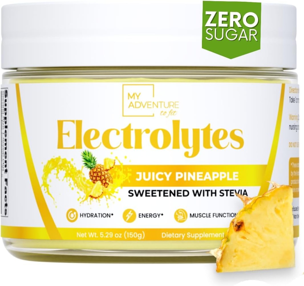 Η Περιπέτειά μου να ταιριάζει Zero Ζάχαρη - Pineapple Ηλεκτρολυτές σκόνη - Caffeine Δωρεάν Ενέργεια με όλα τα φυσικά συστατικά - Vegan, Keto & Paleo - Ζάχαρη Δωρεάν Ηλεκτρολυτές Ενυδάτωσης Mix - 37 Σερβίρει