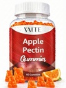 Apple Pectin Gummies - High-Fiber Συμπλήρωμα με 2000mg Φυσική Χοληστερόλη Χαμηλότερη Υποστήριξη, Προωθεί Digestive Wellness & Στομάχι Comfort, Μη-GMO & Γλουτένη Δωρεάν φυτικά συμπληρώματα - 60 Vegan Gummy