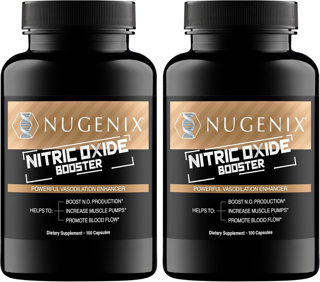 Nugenix Nitric Oxide Booster Supplement - Νιτρικό Οξείδιο ροής, L-αργινίνη, L-Citrulline, Pine Bark Extract - Vasodilator - 200 Count