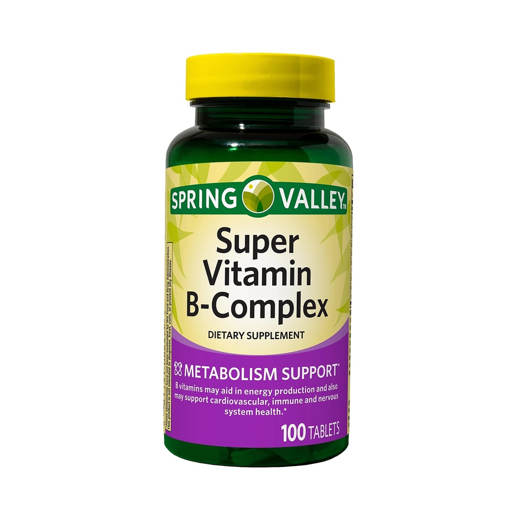 ikj Super Vitamin B- Complex Tablets Συμπλήρωμα διατροφής, 100 Count