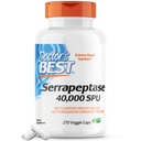 Καλύτερη Serrapeptase του γιατρού, μη GMO, Χωρίς γλουτένη, Vegan, Υποστηρίζει υγιείς ινώδεις, 40.000 SPU, 270 Count (Pack of 1)
