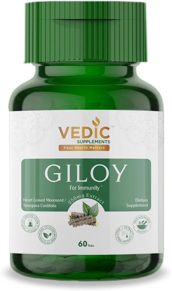 Giloy Tabletισκία Βεδικά Συμπληρώματα - Pure Nutriton Giloy Guduchi Extract 250 mg - 60 Count