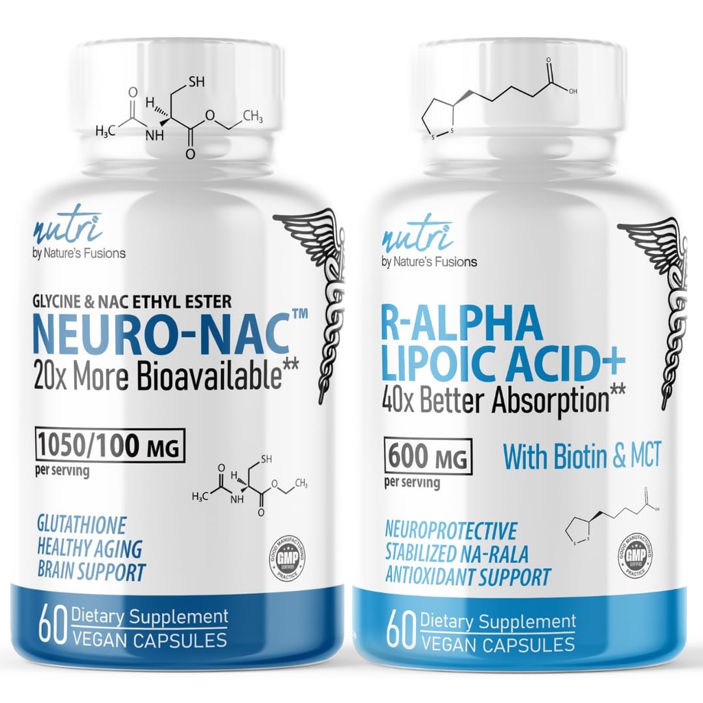 Nature's Fusions Neuro Nac (NAC Ethyl Ester) & R Alpha Lipoic Acid 600mg (60ct)