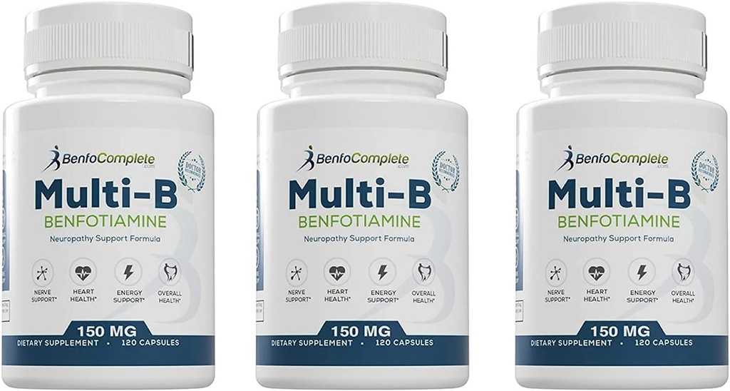 Benfotiamine Multi-B Neuropathy Support Formula για τη Διατροφική Υποστήριξη της Νευροπάθειας - 360 Κάψουλες - Συσκευασία των 3 Φιαλιδίων