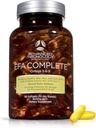 EFA Complete with Optimal Omega 3 6 9 Levels of Potency Flax Oil, Fish Oil, Borage Oil, and Evening Primrose Oil 800mgs (90count) 3ο Κόμμα Δοκιμαστεί - Υψηλή σε GLA και 369 Omegas
