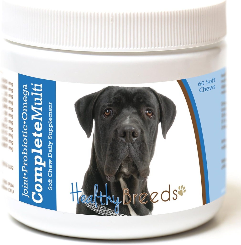 Υγιείς Φυλή Cane Corso Όλα σε μία πολυβιταμίνη Μαλακό Μαστίγιο 60 Count