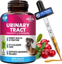 Cat & Dog urinary Tract Profection Treatment & Natural UTI Medicine Cranberry & D-Mannose -Kidney+Bladder Support - Καλύτερη Ακράτεια, Λίθοι Βλατίδας - Κατοικίδια Νεφρική Υγεία & Φροντίδα σταγόνες