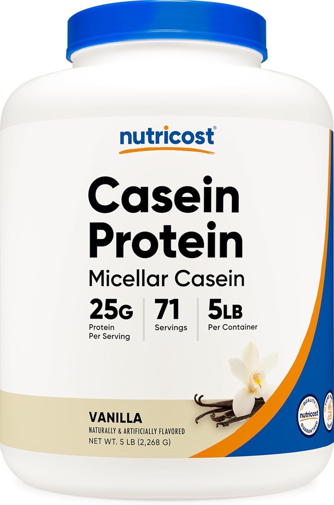 Nutricost Κάζεϊν Protein Powder 5lb Βανίλια - Micellar καζεΐνη, χωρίς γλουτένη, μη GMO