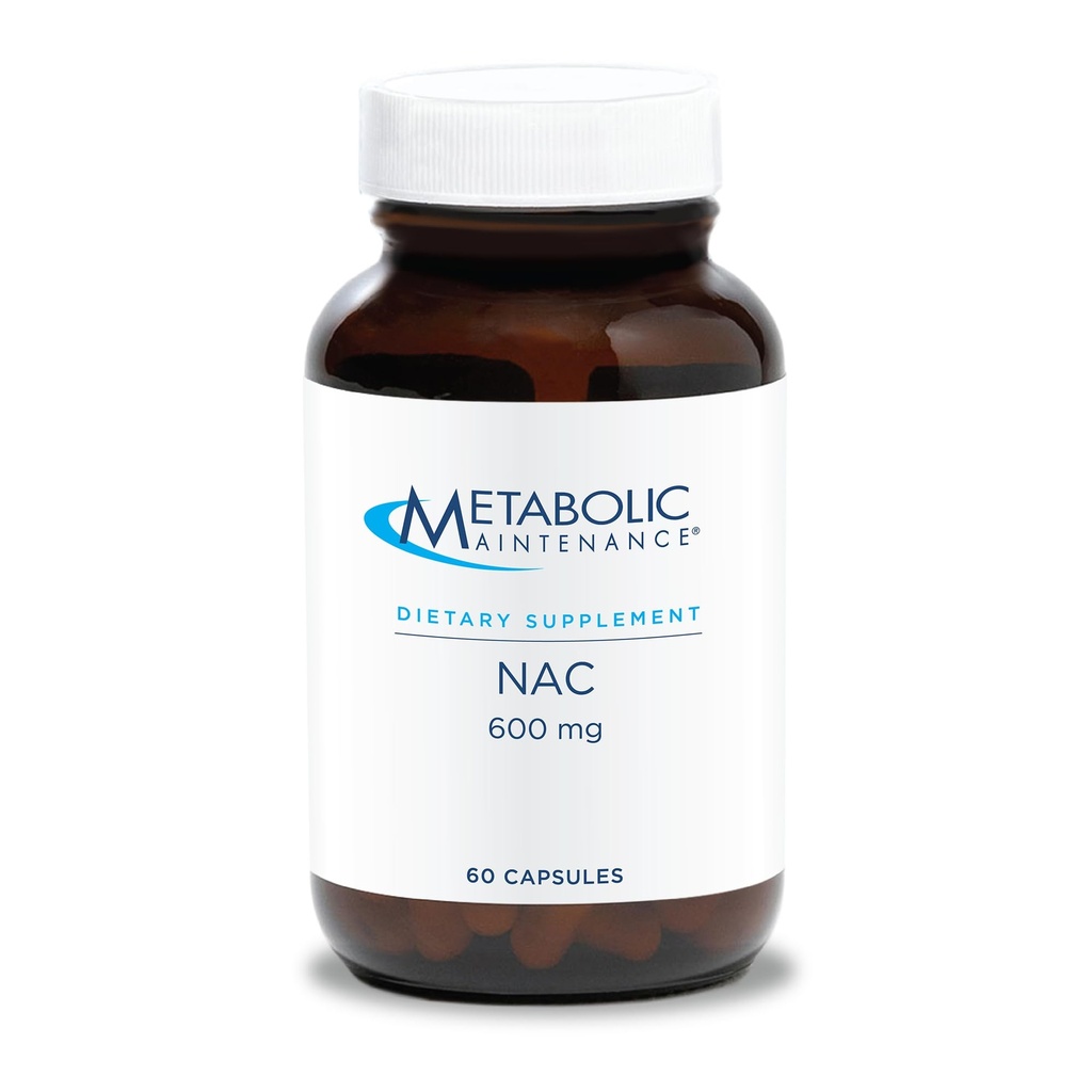 Μεταβολική Συντήρηση NAC 600 mg Καψάκια - N- Acetyl Cysteine 600 mg Συμπλήρωμα για Υποστήριξη ήπατος και ανοσοποιητικών - Αντιοξειδωτική Άμυνα για Άνδρες και Γυναίκες 50+ - 60 Κάψουλες