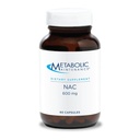 Μεταβολική Συντήρηση NAC 600 mg Καψάκια - N- Acetyl Cysteine 600 mg Συμπλήρωμα για Υποστήριξη ήπατος και ανοσοποιητικών - Αντιοξειδωτική Άμυνα για Άνδρες και Γυναίκες 50+ - 60 Κάψουλες