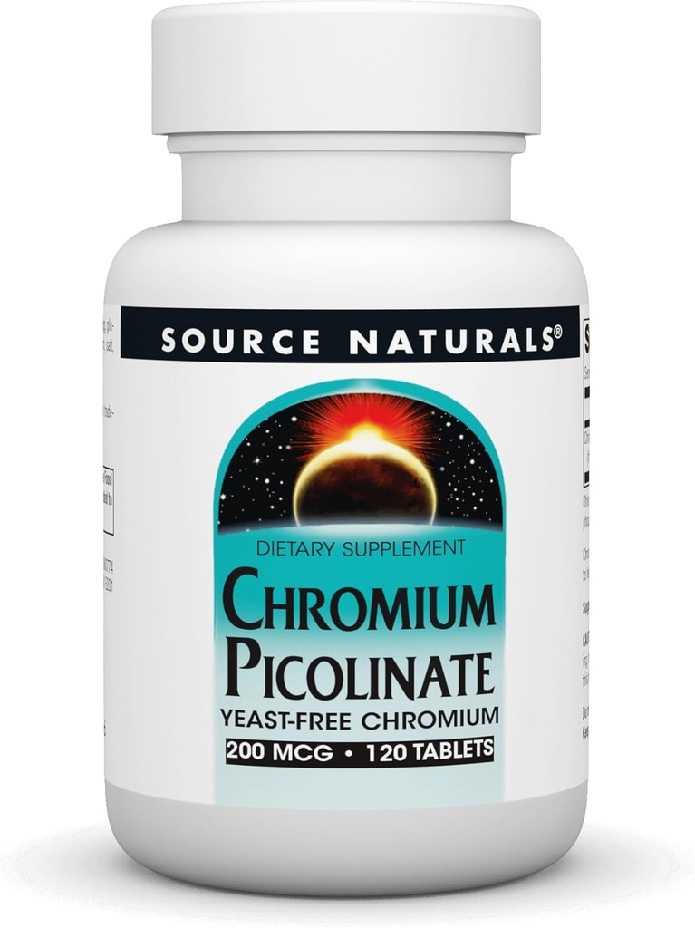 Πηγές Naturals Chromium Picolinate 200 McG Tablet, 120 Count