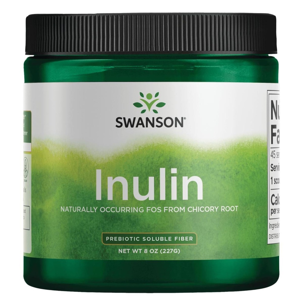 Swanson Inulin - Prebiotic Soluble Fiber Powder Promotion Digestive Health - Φυσικά Occurring FOS από Chicory Root Υποστηρίζοντας συνολική απόδοση Gut - (8 oz έκαστος)