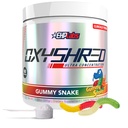 EHP Labs OxyShred Pre Workout Powder - Preworkout Powder with L Glutamine & Acetyl L Carnitine, Energy Boost Drink - Gummy Snake, 60 Services