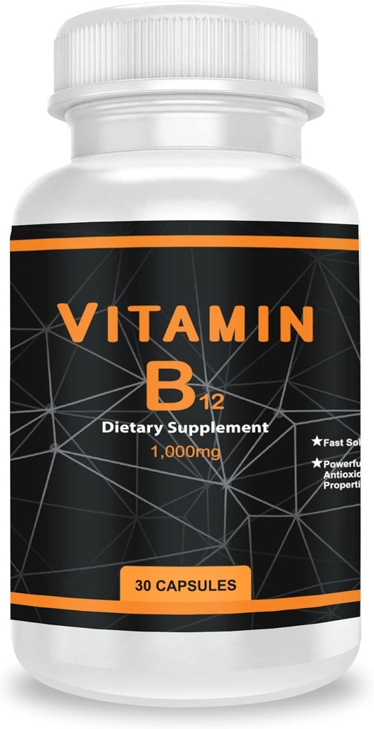 QEI Βιταμίνη B12 1000mg, Υποστηρίζει τον μεταβολισμό και τη διατήρηση του νευρικού συστήματος, συμπλήρωμα βιταμίνης, 30 κάψουλες