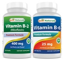Best Naturals Βιταμίνη Β2 (Riιβοφλαβίνη) 400mg & Βιταμίνη Β-6 25 Mg