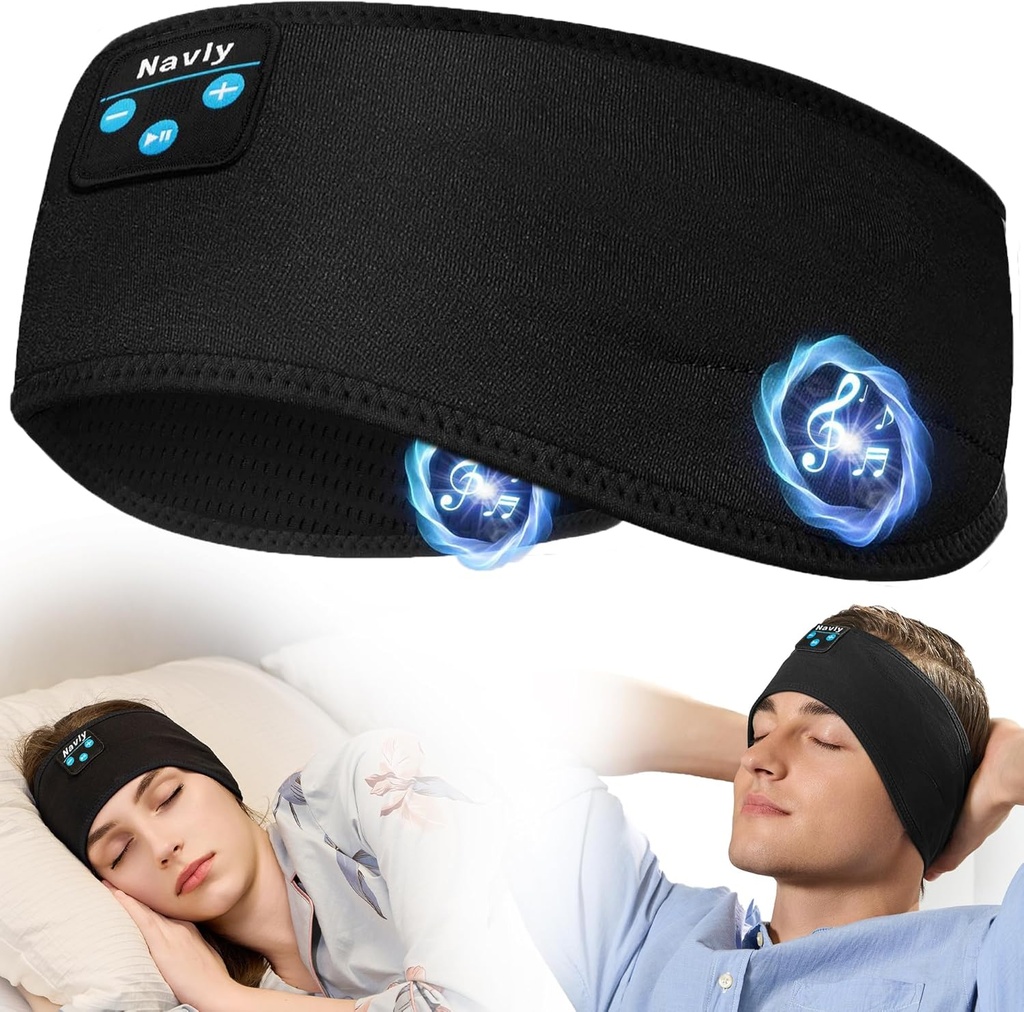 Navly Sleep Headphones, 10Hrs Sports Headband με Soft Cozy Earbuds Άνετα, ακουστικά Headband με Ultra-Thin HD Stereo Ηχεία Ιδανικά για προπόνηση, τρέξιμο, Yoga, Ταξίδι