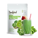 Sunfood Superfoods Organic Supergreens & Protein Powder - Superfood Greens Blend Powder, Super Greens with Chlorella & Spirulina, 23g Protein & 5g Fiber Per Serving, Mix into Drinks - 8 oz