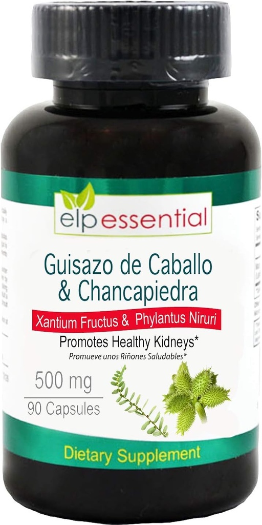 Guisazo de Caballo και Chancapiedra 500 mg 90 Κάψουλες Προωθεί υγιή νεφρά