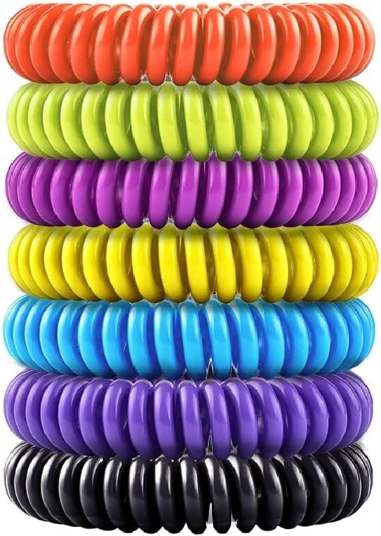 14 Pack Βραχιόλια Mosquito για παιδιά ενηλίκων - Φύση Citronella, Lemongrass και Ευκάλυπτος, Μέχρι 350 ώρες προστασίας