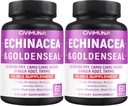 Echinacea Κάψουλες με Echinacea, Goldenseal Root, Elderberry - 120 Κάψουλες για 4 Μήνες Προσφορά (πακέτο του 2)