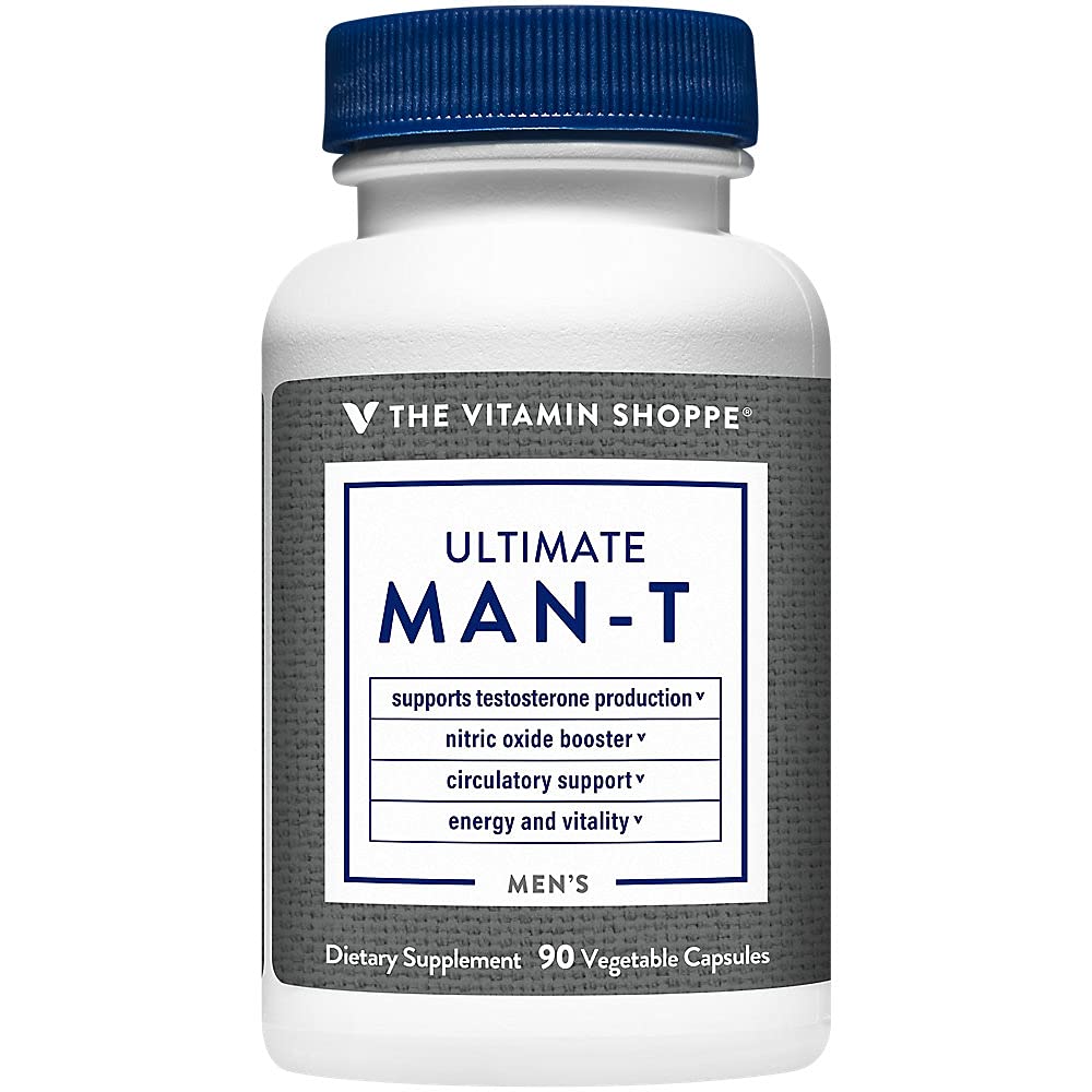 The Vitamin Shoppe Ultimate Testosterone - Υποστηρίζει την παραγωγή τεστοστερόνης, ενίσχυση του οξειδίου του αζώτου, προωθεί την κυκλοφορία και προωθεί την ενέργεια και τη σταθερότητα (90 Veggie Caps)