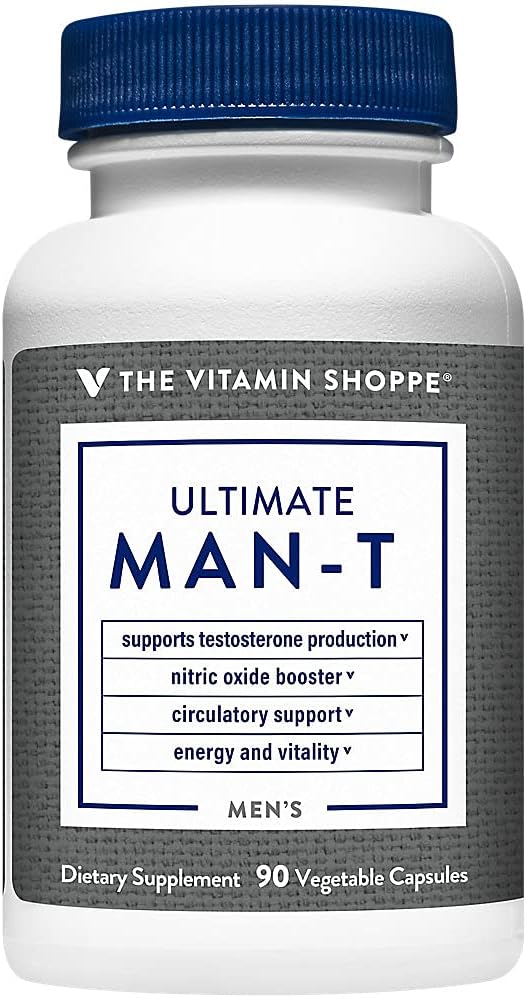 The Vitamin Shoppe Ultimate Testosterone - Supports Testosterone Production, Boost Nitric Oxide, Promotes Circulation and Promotes Energy & Stability (90 Veggie Caps)