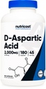 Nutricost D-Aspartic Acid (DAA) Capsules 2000mg Per Serving (180 Capsules) - Non-GMO Supplement