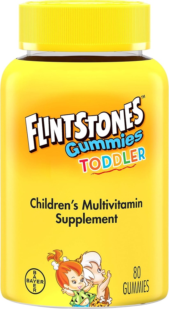 Flintstones Gummies Βιταμίνες Toddler, Gummy Πολυβιταμίνη για Τοντλερς με Βιταμίνες A, C, D, B12, Ψευδάργυρος & more, 80ct