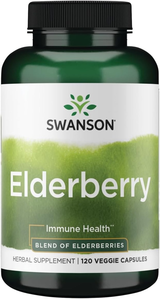 Swanson Elderberry 575 Milligrams 120 Veg Κάψουλες