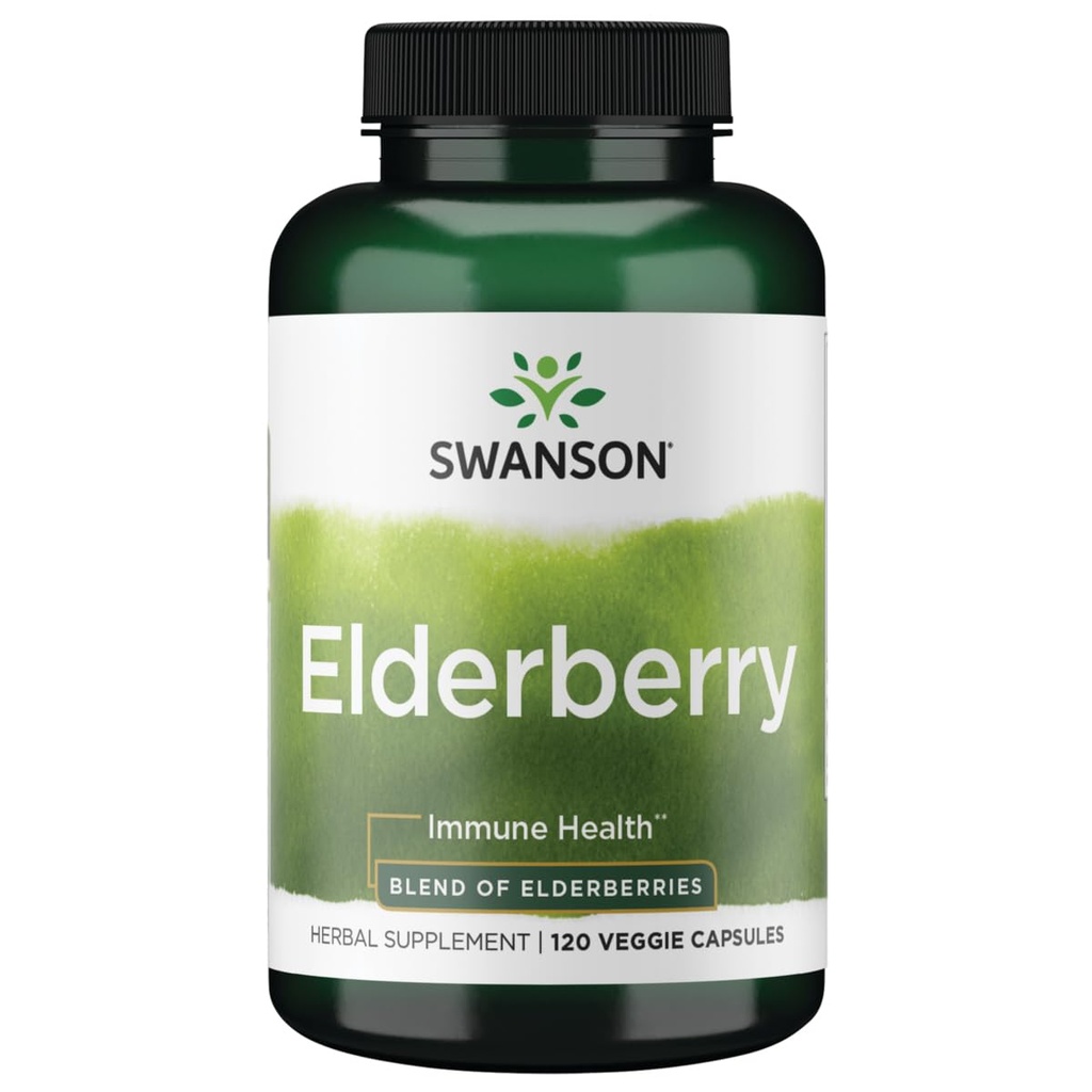 Swanson Elderberry 575 Milligrams 120 Veg Κάψουλες